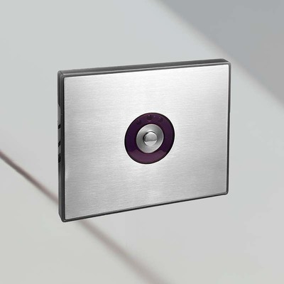 IF117D交流暗裝感應大便閥(灰色面板帶按鈕燈)