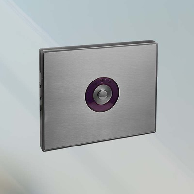 IF117AC交流暗裝感應大便閥(灰色面板帶按鈕燈)