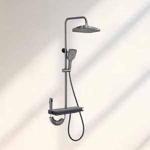 7B403C枪灰数显置物四功能淋浴龙头