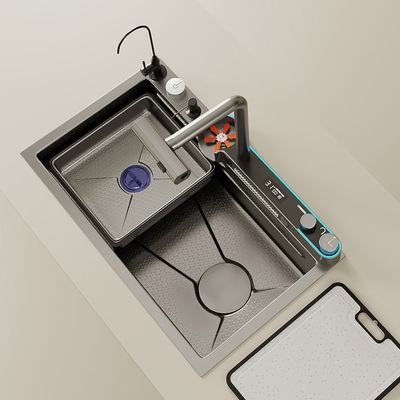 7CY0902C槍灰水槽套裝（氛圍燈中控臺）