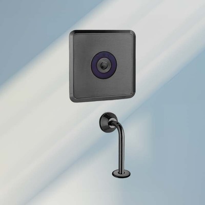 IU124AC配水箱式上进水小便斗暗装交流感应小便阀(枪灰带按键)