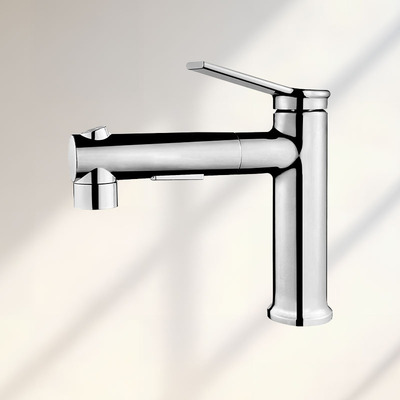 5L103普单柄冷热面盆龙头（铬）