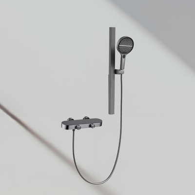 7J202C简易分体式淋浴套装(钢盒灰)